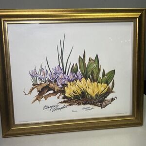 1975 Maryrose Wampler Signed Print Crocus J L Wade 10"X 8"